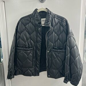 Zara Charcoal Quilted Jacket
